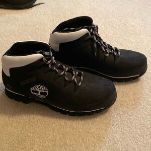 Timberland black with white high top shoe
